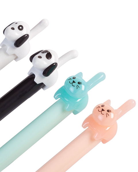 Карандаш автомат. 0,5 мм Hatber с ластиком "Cats&Dogs.Ассорти" 24шт. в прозрачном ПВХ-боксе