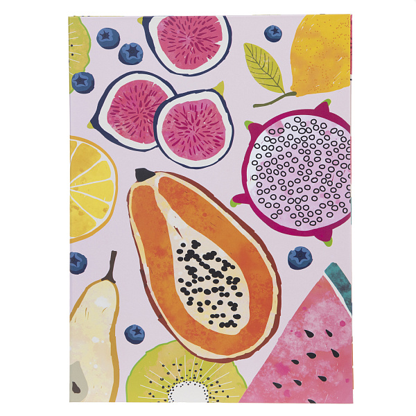 Папка-планшет с зажимом Hatber А4 с крышкой "Fruits" мат.ламин. 