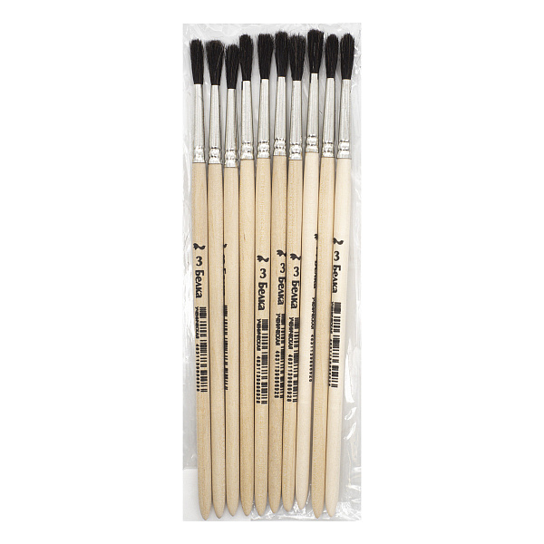 Кисть белка круглая № 3 Ученическая   Артком