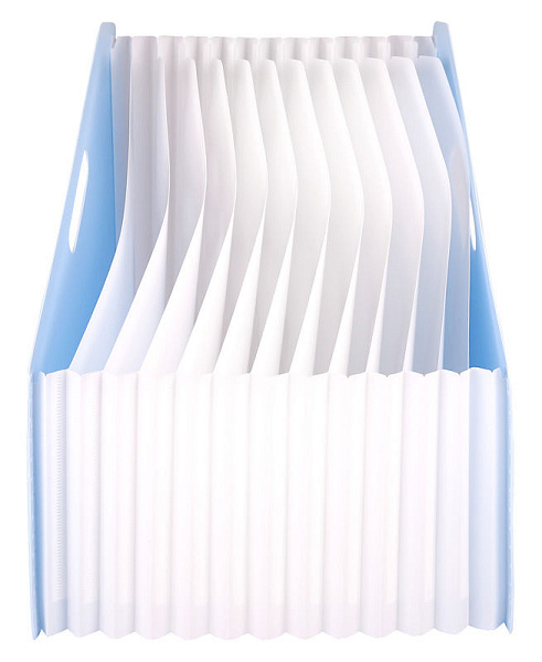 Лоток вертикальный Deli Macaron 13отд. складной для бумаг A4 ассорти полипропилен