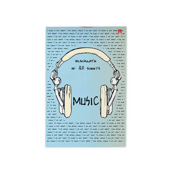 Блокнот А6 40 л. "SOUNDMANIA" 