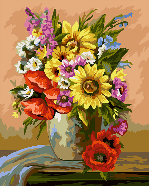 Картина по номерам 50*40 "Летние краски" "ФРЕЯ"
