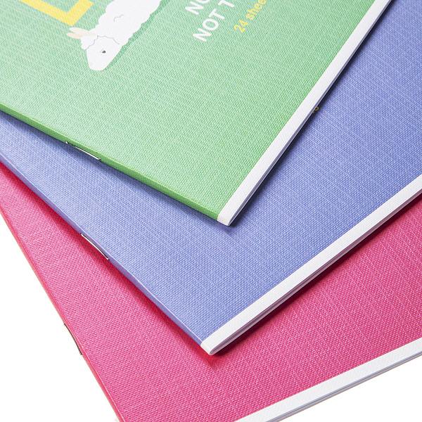 Тетрадь 24 листа в линию "Ленивые хвостики" 65г/кв.м мат ламин,тиснение, скругленные углы, микс 5 вид