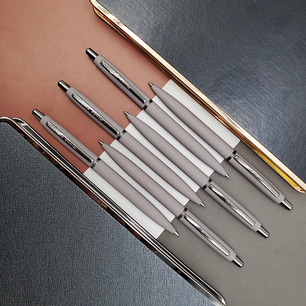 Ручка "SAN REMO" шарик. автомат. 1,0 мм СЕРЫЙ МЕТАЛЛИЧЕСКИЙ КОРПУС СИНЯЯ