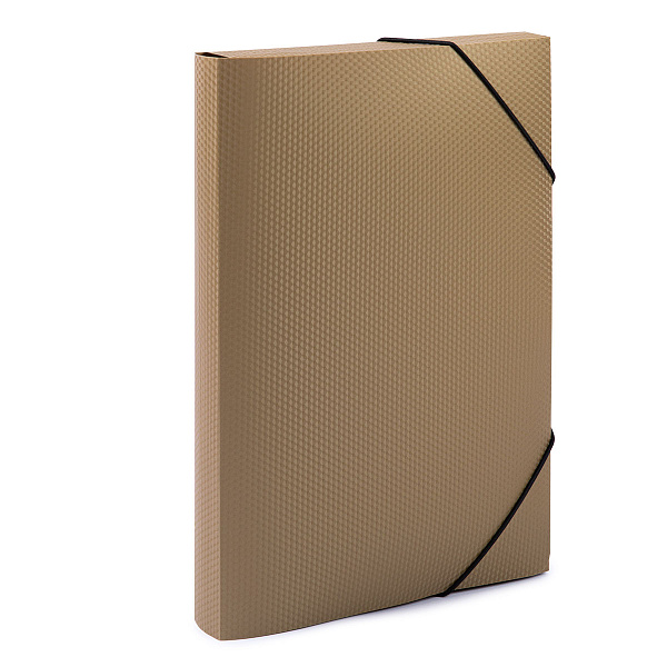 Папка на резинке А4 "Expert Complete" PRISMA 600 мкм  35 мм золотой