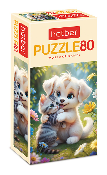 ПАЗЛЫ 80 эл. А5 165х230мм  -Нежные объятия-