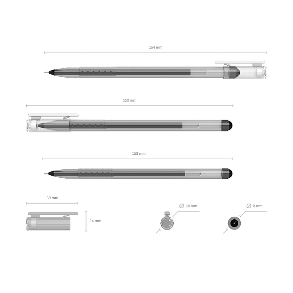 Ручка гелевая 0,5 мм ErichKrause® G-Round, ЧЕРНАЯ (в коробке)