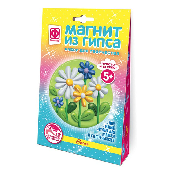 Магнит из гипса цветы "Весна"