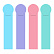 Набор из 4 закладок пластиковых ErichKrause® Diagonal Pastel, ассорти (в пакете)