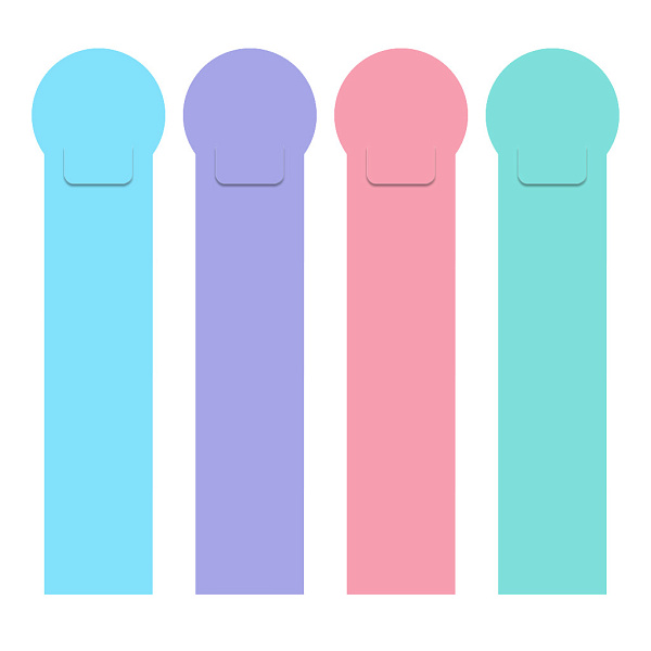 Набор из 4 закладок пластиковых ErichKrause® Diagonal Pastel, ассорти (12 наборов в пакете)