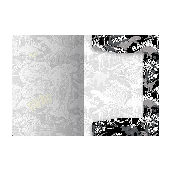 Папка на резинке А4 ErichKrause Dinosaur Park, пластиковая  (в пакете по 4 шт.)