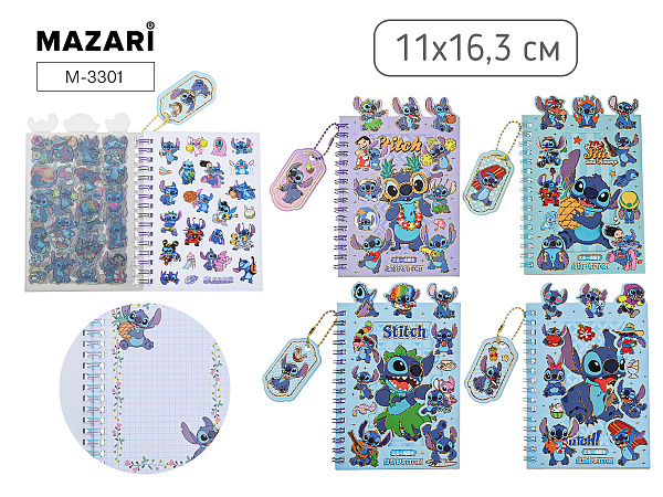 Блокнот 116х78 69л на евроспирали "Девочки", комбинированный вн.блок,МИКС 4 вида