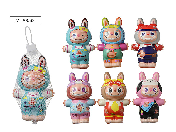 Игрушка-антистресс ЗУБАСТИК 12*8 см, ассорти 6 дизайнов, ПВХ- сетка