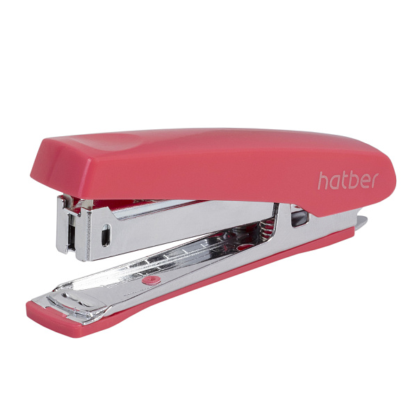 Степлер на 12 л. №10 Hatber Gentle Пластиковый 80 скоб захват 50мм с антистеплером Ассорти в картонной коробке