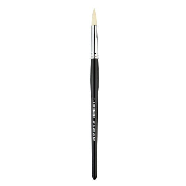 Кисть для акрила Sketchmarker 351 жесткая синтетика круглая ручка короткая №7