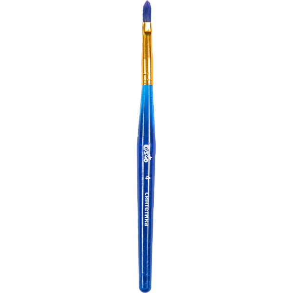 Набор кистей 6 шт. "deVENTE. Cosmo" (синтетика круглые № 2, 3, 4, плоские № 5, 6, 8) ручка пласт., окрас волоса и ручки в ярких цветах, в пластиковой упаковке с картонной подложкой и резинками-фиксаторами кистей