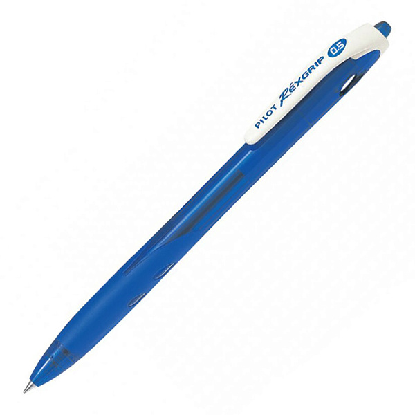 Ручка шариковая автомат. 0,5 мм Pilot "Rexgrip" синяя, с грипом, чернила на масляной основе