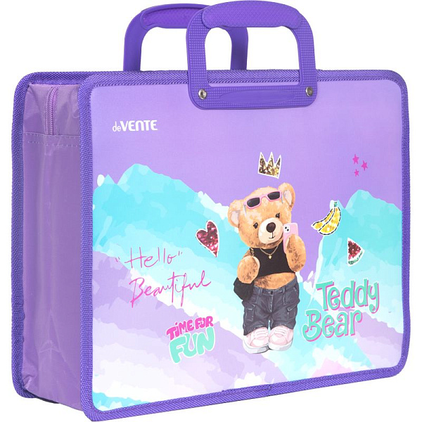 Папка для тетрадей, ИЗО и технологии "deVENTE. Teddy Bear" A4 с ручками, с расширением 10 см