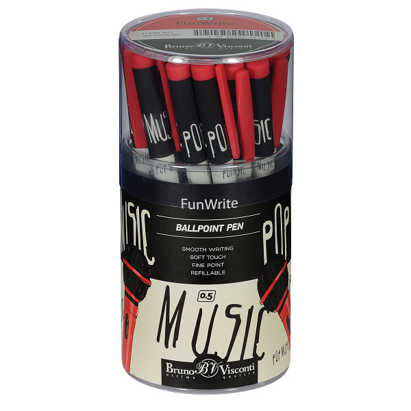 Ручка шариковая 0,5 мм "FunWrite. Музыка. Микрофон" СИНЯЯ