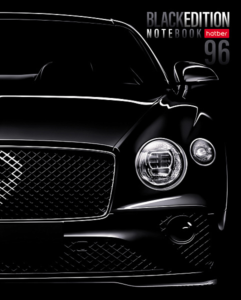 Тетрадь 96 л. кл. "Black Edition" 65г/кв.м на скобе глянц. ламин.