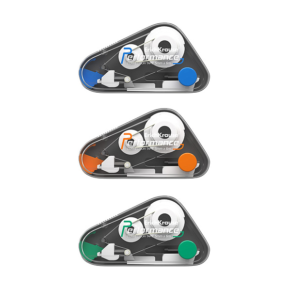 Корректирующая лента ErichKrause® Performance с фиксацией аппликатора auto-lock, 5мм х 6м (в блистере по 1 шт.)