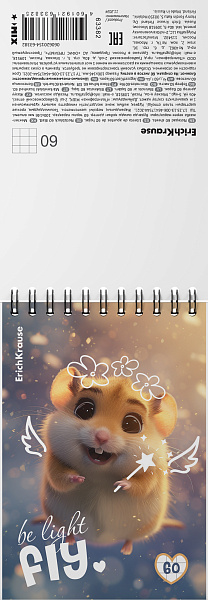 Блокнот А6 60 л. кл. на спирали ErichKrause Fluffy, MIX-PACK