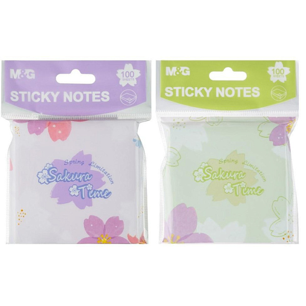 Бумага на л/п  76*76 100л. M&G Sakura time, в ассорт