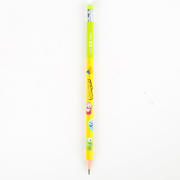 Карандаш ч/г HB с ластиком Deli Bumpees тополь рисунок 