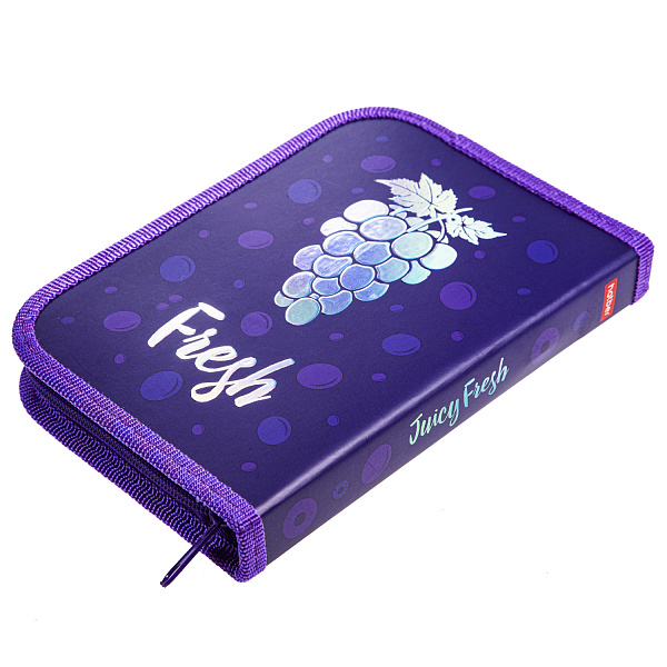 Пенал 1секц. д/дев. 190*130 Hatber "Фруктовое настроение" с табл.умножения, мат.ламин. 3D фольга