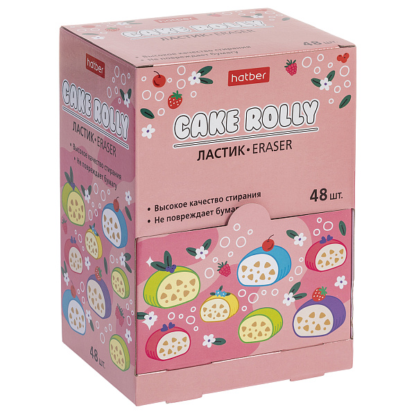 Ластик Hatber "Cake Rolly", PVC , ассорти
