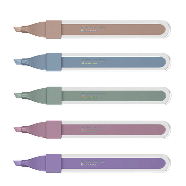 Маркер-текстовыделитель ErichKrause Visioline V-18 Manga, фиолетовый, розовый, бежевый, голубой (в коробке )