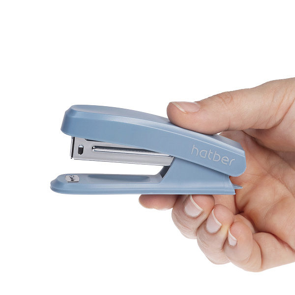 Степлер на 12 л. №10 Hatber -Mist- Пластиковый 50 скоб захват 40мм с антистеплером Ассорти в картонной коробке