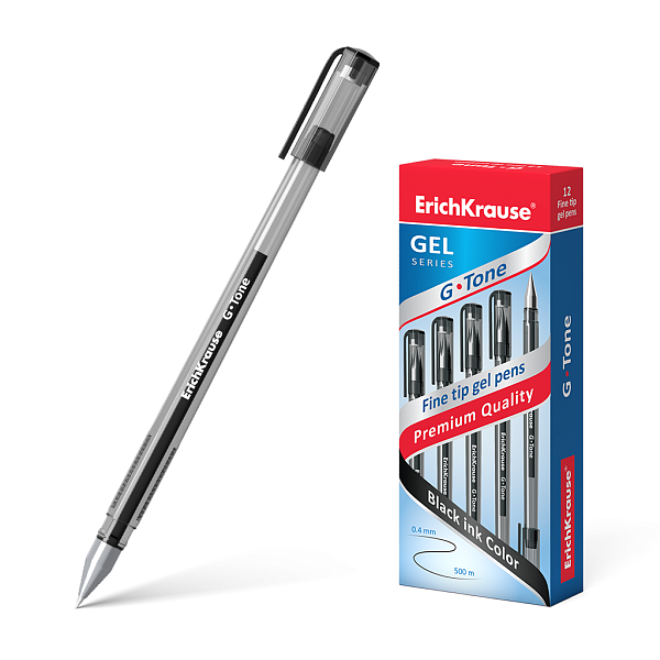 Ручка гелевая 0,5 мм ErichKrause G-Tone Stick Original ЧЕРНАЯ