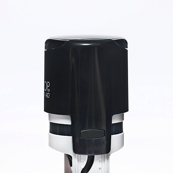Оснастка для круглой печати PRINTER R40 black с крышкой автомат. пластик. d41,5 мм, корпус черный