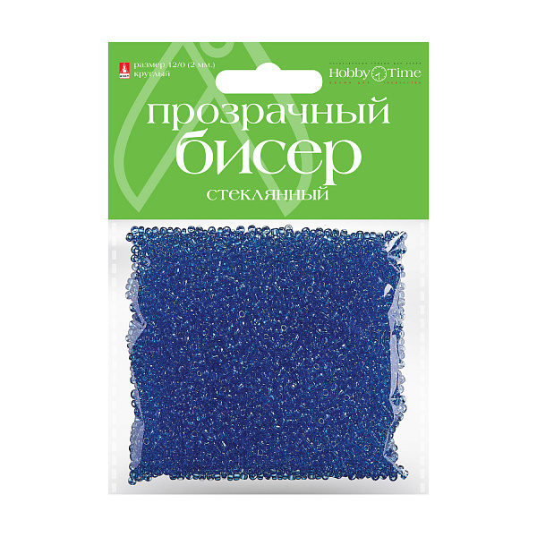 Бисер круглый прозрачный калибровочный, 2 мм, 60 гр, СИРЕНЕВЫЙ, №5