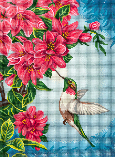 Алмазная мозаика 30*40 "ФРЕЯ" на подрамнике "Колибри"