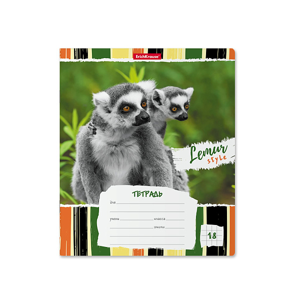 Тетрадь 18 л. кл. "Lemur Style" ErichKrause  (в плёнке по 10 шт.)