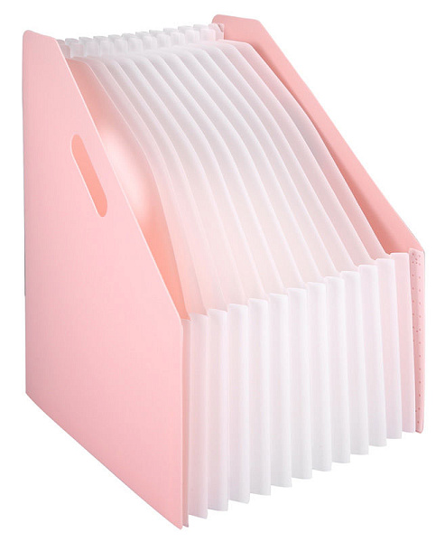 Лоток вертикальный Deli Macaron 13отд. складной для бумаг A4 ассорти полипропилен