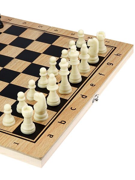 Шахматы "Рыжий кот" 29х14.5х3 см дерев., фигуры пластик, в коробке