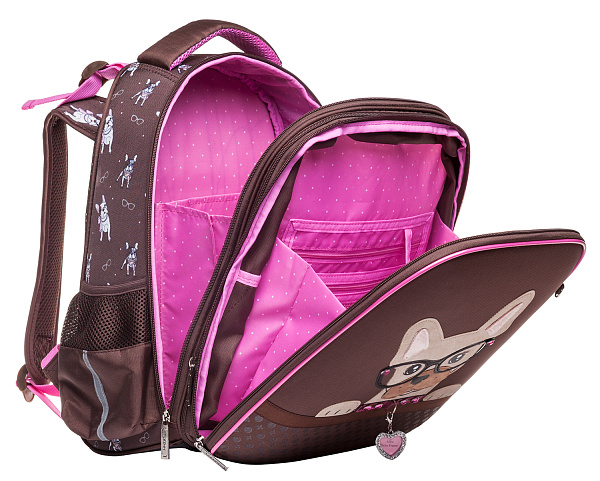 Рюкзак Hatber ERGONOMIC Classic -My pet- 37X29X17 СМ EVA материал светоотраж. 2 отделения 2 кармана с расширением в комплекте бейдж на рулетке