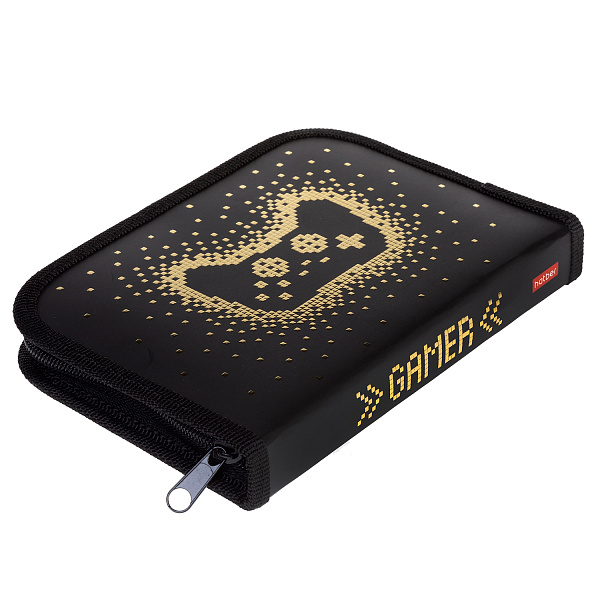 Пенал 1секц. д/мал. 190*130 Hatber "Gamer" на молнии мат.ламин. 3D фольга с табл.умножения