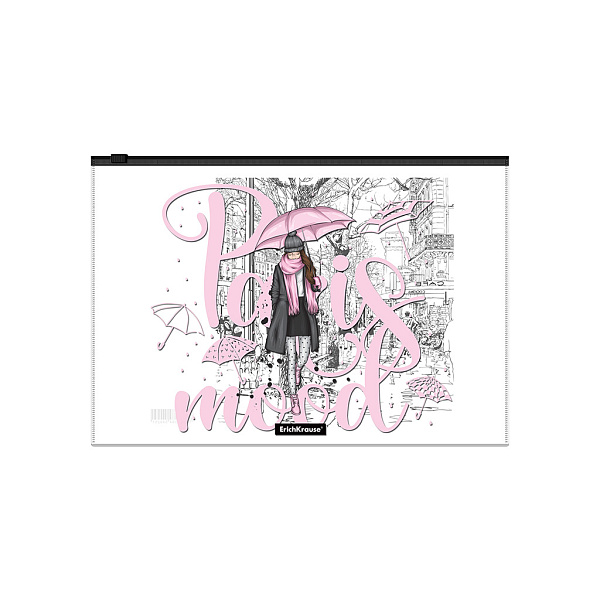 Папка на молнии А4 Zip-пакет ErichKrause® Dreamy Girls ассорти 
