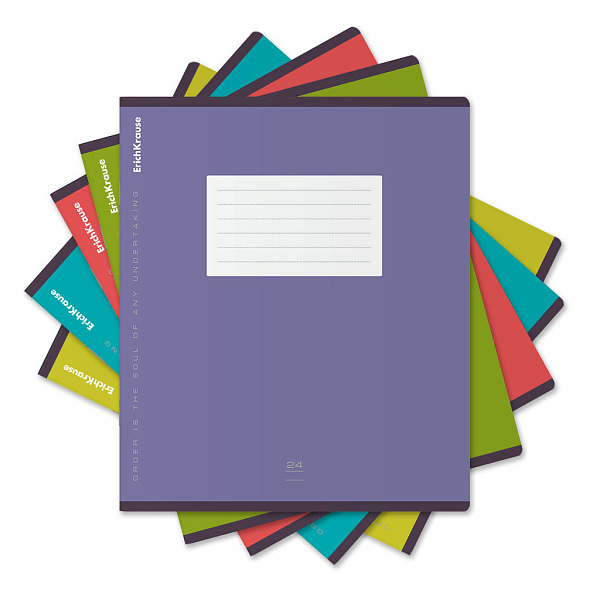 Тетрадь 24 л. лин. ErichKrause Unicolor Bright, MIX-PACK