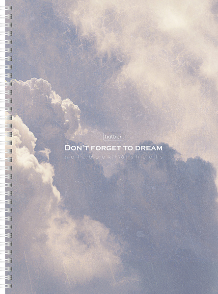 Тетрадь А4 96 л. кл. твердый переплет на гребне "Dream" перфорация на отрыв мат.ламин. 