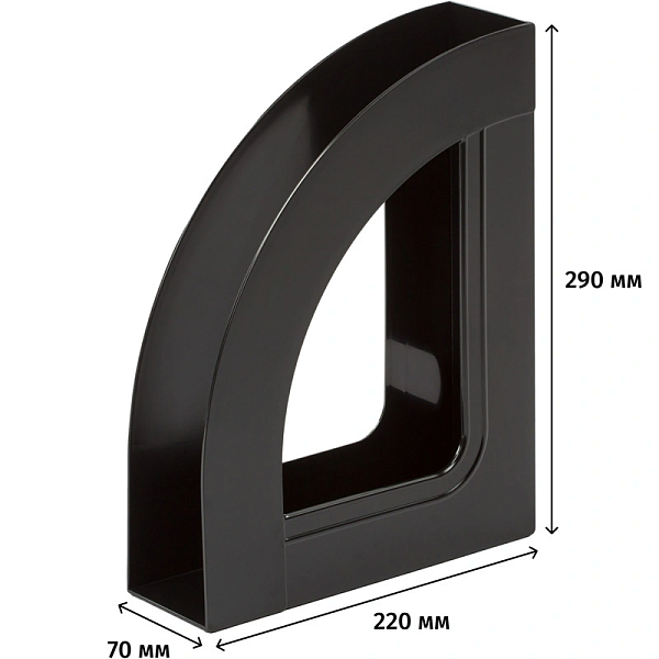 Лоток для бумаг вертикальный черный 70мм