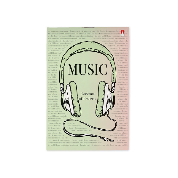 Блокнот А6 40 л. "SOUNDMANIA" 