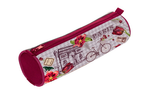 Пенал-Тубус Hatber на молнии -Весна в Париже-