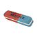 Ластик синтетический каучук, прямоугольный скошенный, комбинированный красно-синий, 42x14x8 мм, индивидуальная маркировка