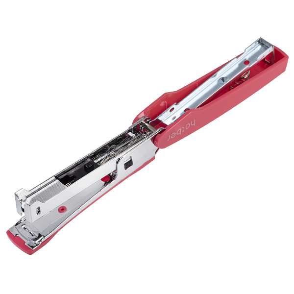 Степлер на 12 л. №10 Hatber Gentle Пластиковый 80 скоб захват 50мм с антистеплером Ассорти в картонной коробке