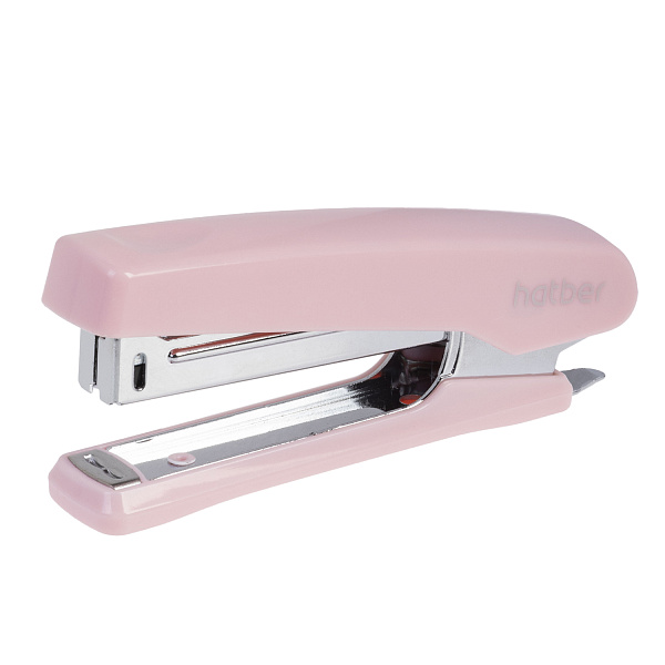 Степлер на 16 л. №10 Hatber Gentle Пластиковый 100 скоб захват 60мм с антистеплером Ассорти в картонной коробке